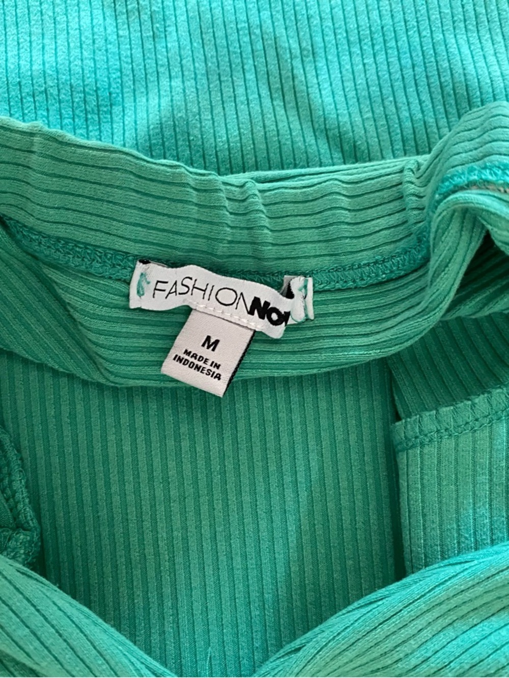 Fashion Nova Ribbed Strapless Midi Dress in Teal - Picture 3 of 3